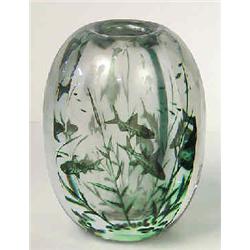 A glass vase Edward Hald,  fiskgraal , Orrefors 1945, h 17 cm; scratched 4.000-6.000...