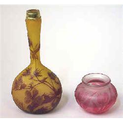 A vase cameo glass, jugend, K. Lindberg, Kosta, early 20th century, h 5,5 cm 3.000-4.000...