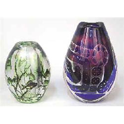 A glass vase Edward Hald, Orrefors, signed Orrefors Sweden Graal no: 255 D Edward Hald, h 15 cm 3.00