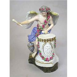 A figurine porcelain, Meissen, h 32 cm; damaged 15.000-18.000...