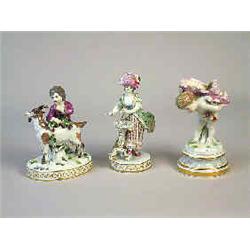 A figurine porcelain, Meissen, h 16 cm; damaged 3.000-5.000...