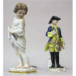 A figurine porcelain, Meissen, h 23 cm; damaged 2.000-3.000...