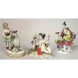 A figurine porcelain, Meissen, h 14 cm; damaged 3.000-5.000...