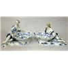 Image 1 : A pair of figurines porcelain, Meissen, h 20 cm, length 32 cm; minor damage 12.000-15.000...