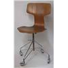 Image 1 : A desk chair teak seat, steel frame, Denmark, Fritz Hansen, design Arne Jacobsen 1957, mod. 3113 5.0