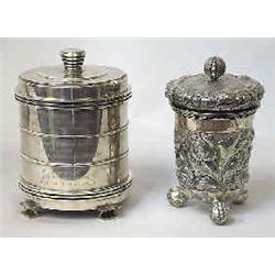 A tankard with lid sterling, baroque style, 20 th century, imported to Sweden after 1912, gilded ins