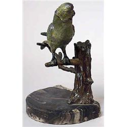 A sculpture pewter, marble base, h 18 cm; falling colours 1.200-1.500...