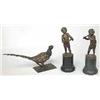 Image 1 : A pair of figures patinated bronze, circa 1900, h 19 cm 2.000-3.000...