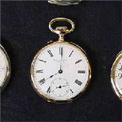 A pocket watch 14 carat gold, Patek Phillipe, Geneve, face marked F.R. AUG. Michelet Christiania; fa