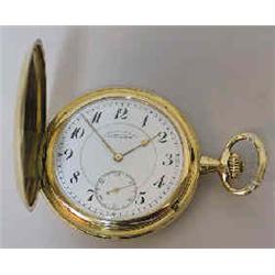 A savonette 14 carat gold, A. Lange & Söhne, Deutche Uhrenfabrikation Glashätte I/SA, h 7,5 cm, diam