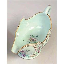 A gravy boat porcelain, China, circa 1780, exquisite quality length 24 cm 8.000-10.000...