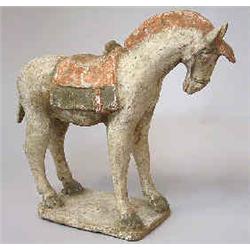 A horse China, Tang, circa 800 A.D., paint traces, TL-tested in Oxford (accompanying certificate), h