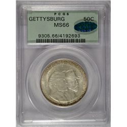 1936 GETTYSBURG HALF DOLLAR MS66 CAC, GREEN LABEL!