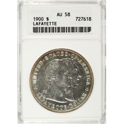1900 LAFAYETTE DOLLAR ANACS AU58 NICE!