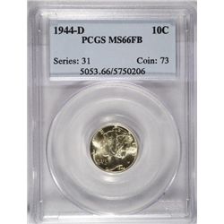 1944-D MERCURY DIME PCGS MS66 FB