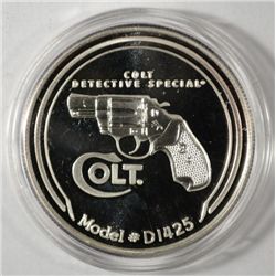 ONE OUNCE .999 SILVER FEAT. COLT DETECTIVE SPECIAL #D1425