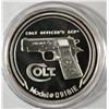 Image 1 : ONE OUNCE .999 SILVER FEAT. COLT OFFICER'S ACP #09181E