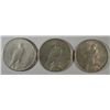 Image 2 : ( 3 ) NICE CIRCULATED PEACE SILVER DOLLARS