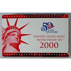 2000 UNITED STATES SILVER PROOF SET IN NICE ORIGINAL  MINT PACKAGING