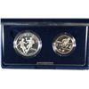 Image 1 : 1994 2 coin set World Cup proof silver $/non silver half $ all original mint pac