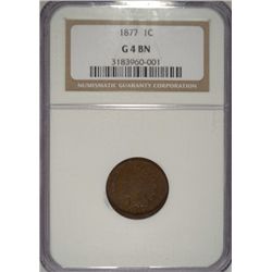 1877  Indian penny  NGC04BN