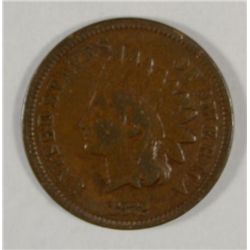 1872  Indian penny  MOST of LIBERTY SHOWS