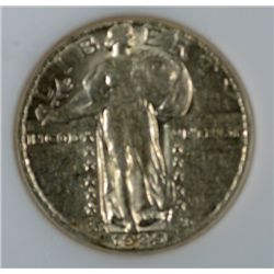 1929D Standing Liberty quarter  AU58