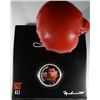 Image 1 : ALI 1 oz. painted silver round in stand with a boxing glove