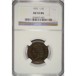 1835  half penny NGC55BN