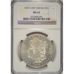 1878 7/8 Feather Morgan $  NGC63