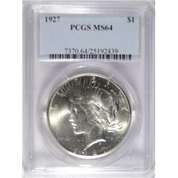 1927  Peace $  PCGS64