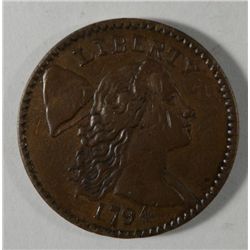 1794 large penny head of 94  XF NEAR PERFECT COLOR