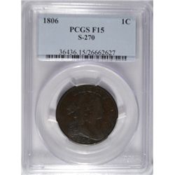 1806 large penny S-270  PCGS15