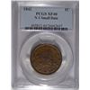 Image 1 : 1842 large penny N-1  small date PCGS40