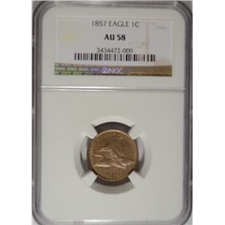 1857 Flying Eagle penny  NGC58