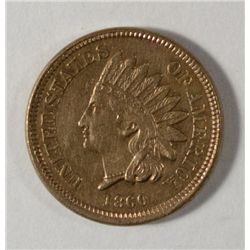 1860  Indian penny  AU