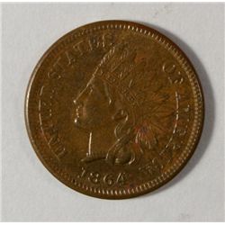 1864L  Indian penny  AU