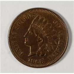 1868  Indian penny  AU