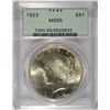 Image 1 : 1923 PEACE DOLLAR PCGS GREEN LABEL MS65