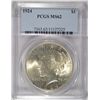 Image 1 : 1924 PEACE DOLLAR PCGS MS62