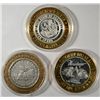 Image 2 : ( 3 ) THREE COLLECTABLE LAS VEGAS CASINO TOKENS, FLAMINGO, CAESARS, HORSESHOE
