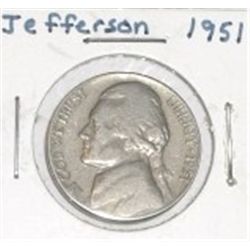 1951 JEFFERSON NICKEL *NICE EARLY COIN*!! NICKEL CAME OUT OF SAFE!!