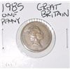 Image 1 : 1985 GREAT BRITAIN ONE PENNY *RARE MINT STATE MS HIGH GRADE*!! COIN CAME OUT OF SAFE!!