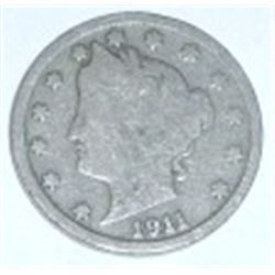 1911 LIBERTY HEAD "V" NICKEL *NICE EARLY NICKEL*!! COIN CAME OUT OF SAFE BOX!!