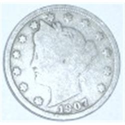 1907 LIBERTY HEAD "V" NICKEL *NICE EARLY NICKEL*!! COIN CAME OUT OF SAFE BOX!!