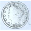 Image 1 : 1907 LIBERTY HEAD "V" NICKEL *RARE VERY GOOD GRADE NICE EARLY NICKEL!! COIN CAME OUT OF SAFE!!