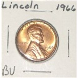 1966 LINCOLN PENNY *RARE BU MS HIGH GRADE*!! PENNY CAME OUT OF SAFE!!