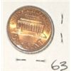 Image 2 : 1963 LINCOLN PENNY *RARE BU MS HIGH GRADE*!! PENNY CAME OUT OF SAFE!!