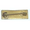 Image 2 : VINTAGE RARE MILITARY OFFICER GOLD BAR STAMPED *A.E. CO UTICA NJ*!! PIN CAME OUT OF SAFE!!