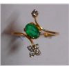 Image 1 : 0.15 CTW Diamond,0.38 CTW Emerald Ring in 2.075g 18kt Yellow Gold